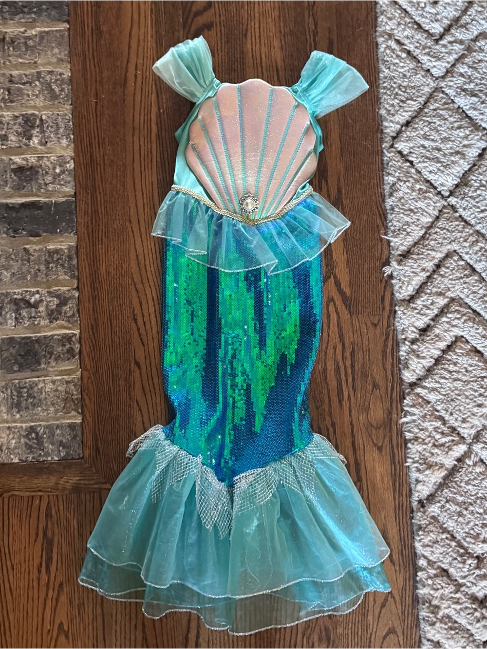Sparkling Teal & Pink Mermaid Costume for Kids